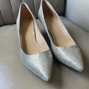 Silver Sparkle Heels Michael Kors never worn